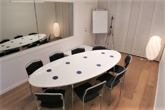 Large test room set up for a focus group